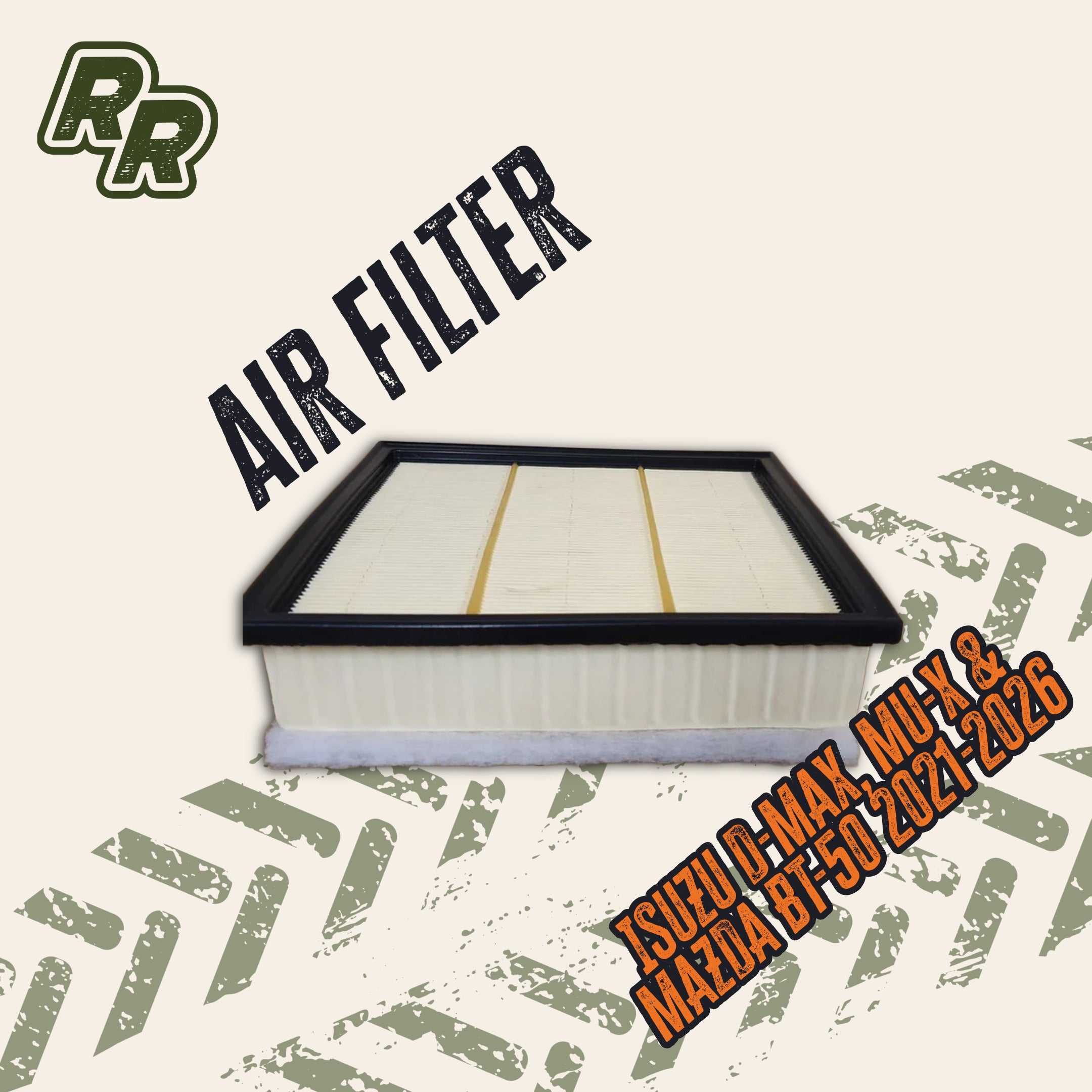 AIR FILTER to suit 2021-2026 Isuzu D-Max, Isuzu Mu-X & Mazda BT-50