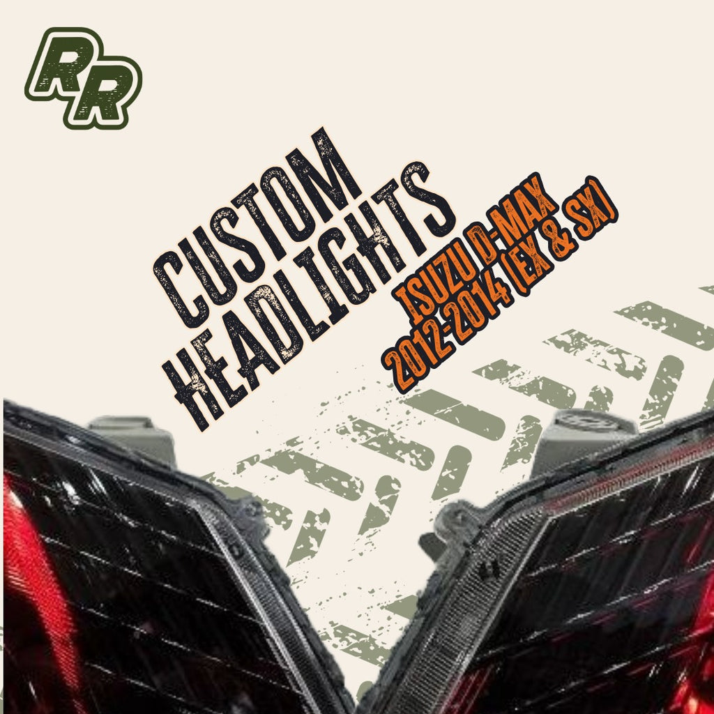 CUSTOM HEADLIGHTS (EX & SX models only) to suit Isuzu D-Max 05/2012-2014