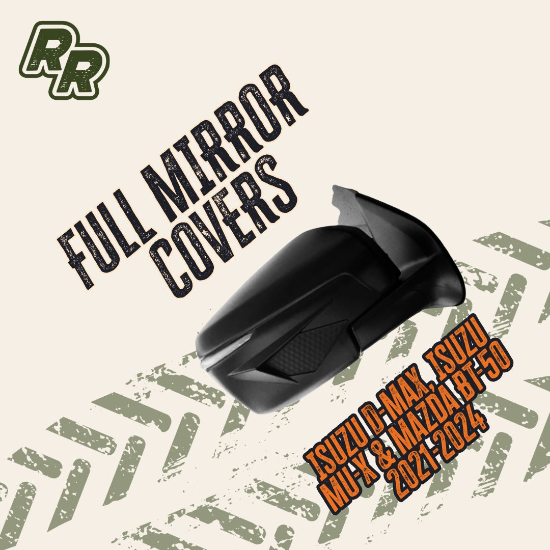 FULL MIRROR COVERS to suit 2021-2024 Isuzu D-Max, Isuzu Mu-X & Mazda BT-50