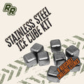 STAINLESS STEEL ICE CUBE KIT - Set of 8 Reusable Chilling Stones