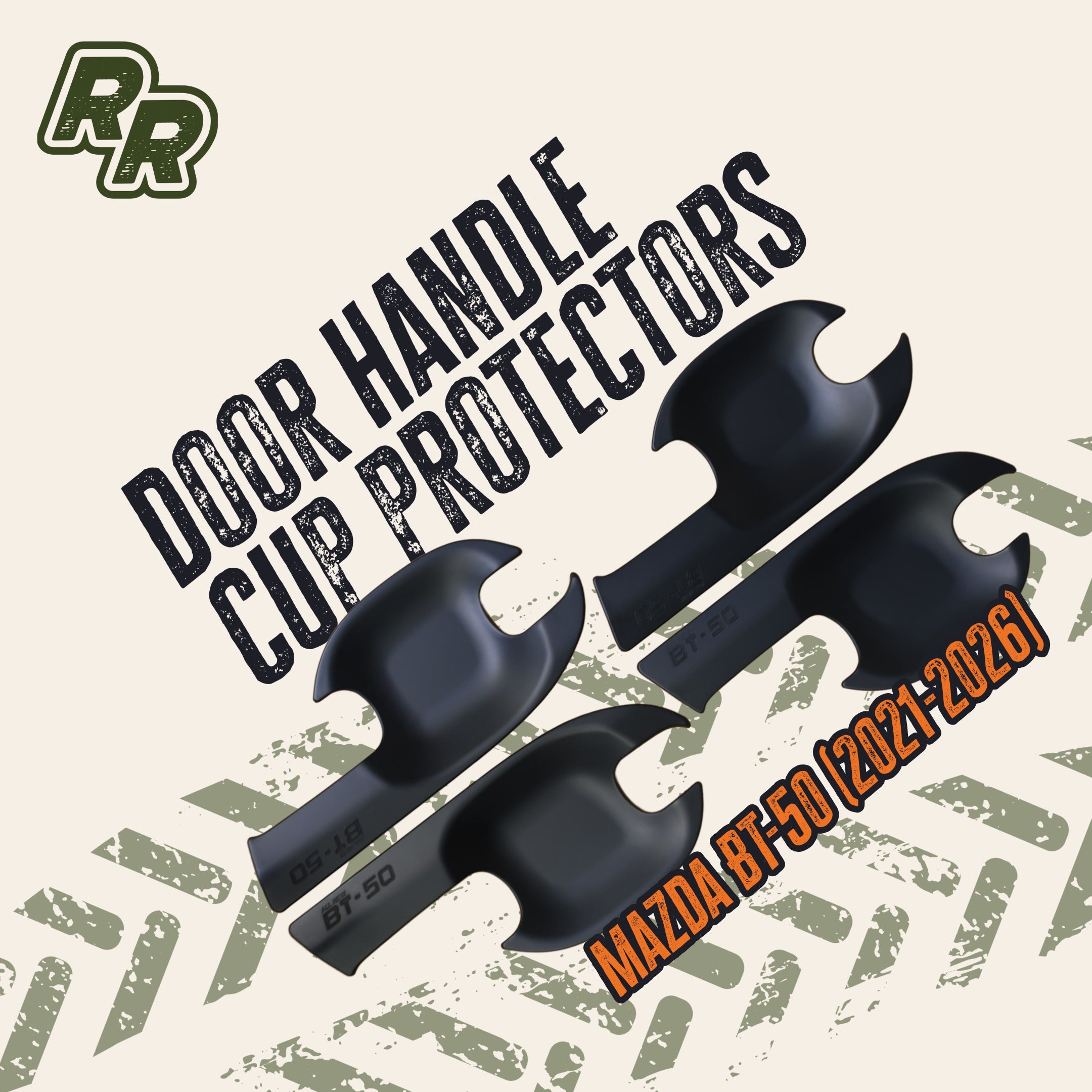 MAZDA BT-50 DOOR HANDLE CUP PROTECTION COVERS to suit 2021-2026