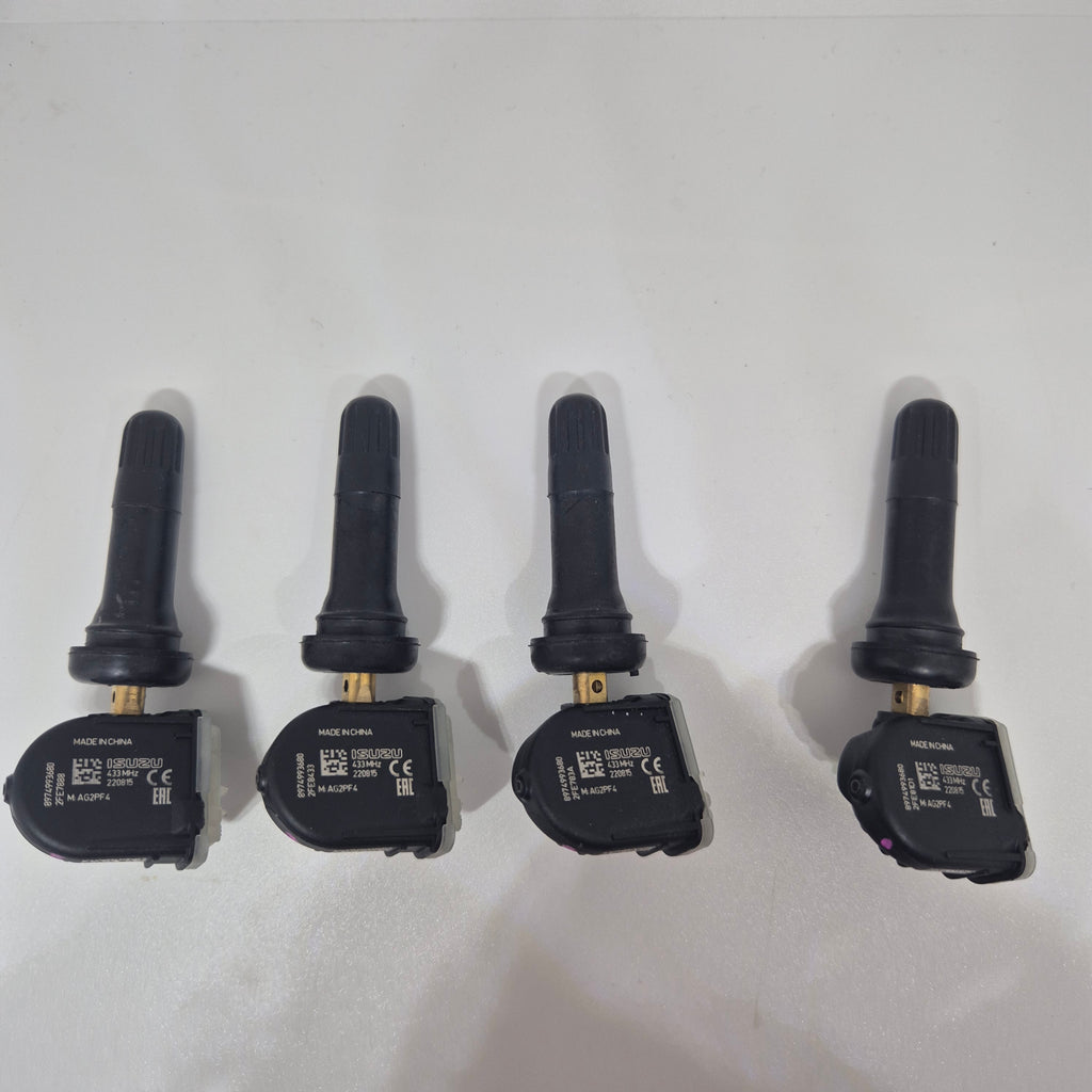 433MHz Tyre Pressure Monitors and Valves x4. Suit (Isuzu D-Max/Mu-X 2021-2026)